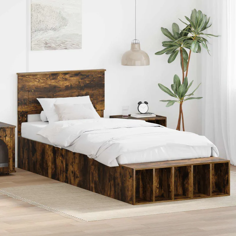Lovos rėmas Rūkyta ąžuolas 100 x 200 cm Apdirbta mediena
