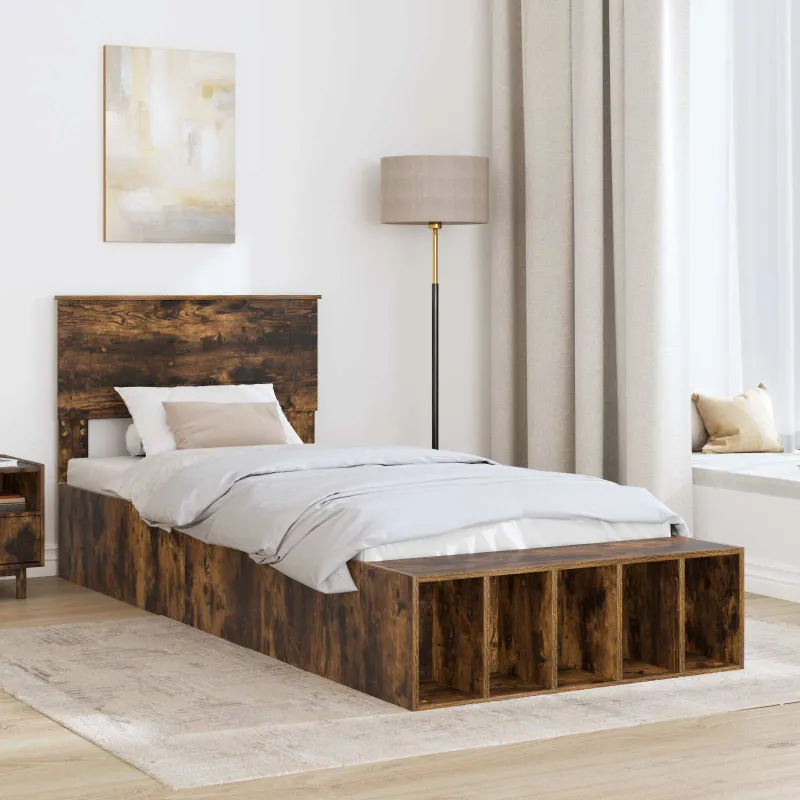 Lovos rėmas Rūkyta ąžuolas 100 x 200 cm Apdirbta mediena