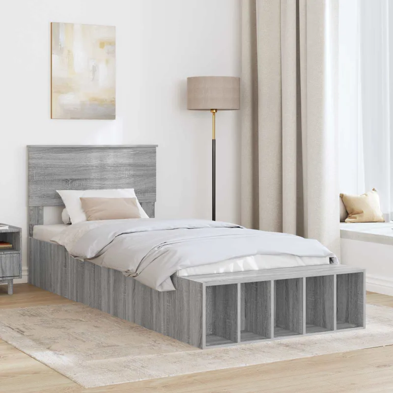 Lovos rėmas Pilkas Sonoma 100 x 200 cm Apdirbta mediena