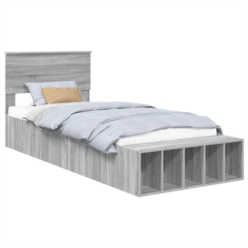 Lovos rėmas Pilkas Sonoma 75 x 190 cm Apdirbta mediena