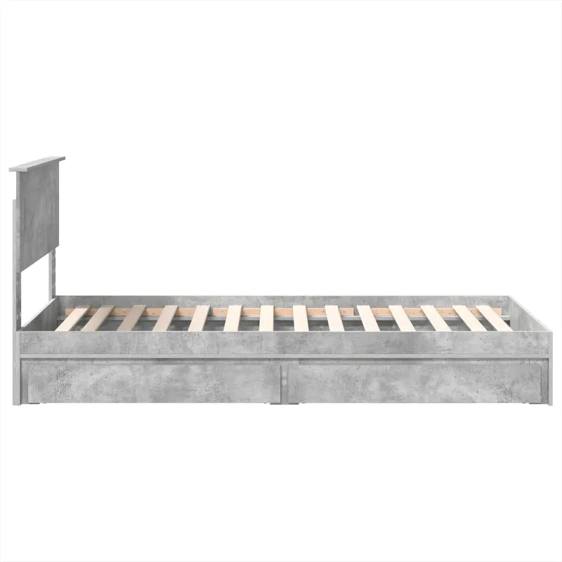 Saugos lova Betono pilka 70 x 190 cm Apdirbta mediena