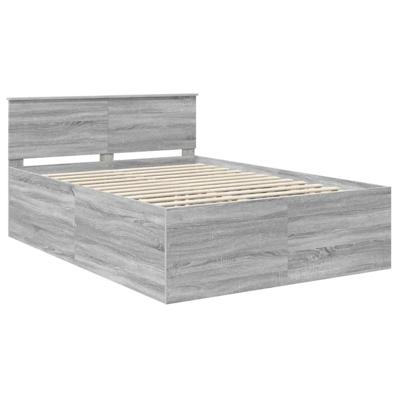 Lovos rėmas Pilkas Sonoma 140 x 190 cm Apdirbta mediena