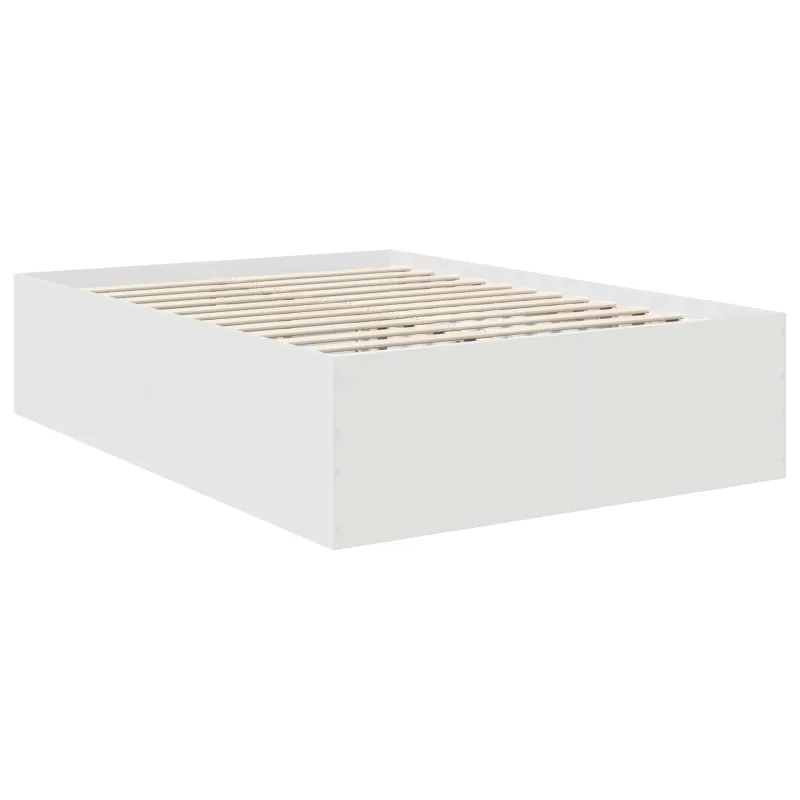 Lovos rėmas su galvūgalio Balta 140 x 200 cm Apdirbta mediena