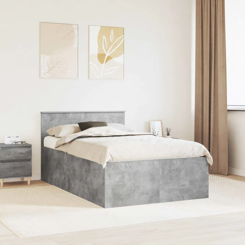 Lovos rėmas Betono pilka 135 x 190 cm Apdirbta mediena