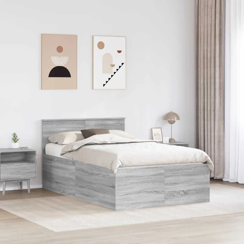 Lovos rėmas Pilkas Sonoma 120 x 190 cm Apdirbta mediena