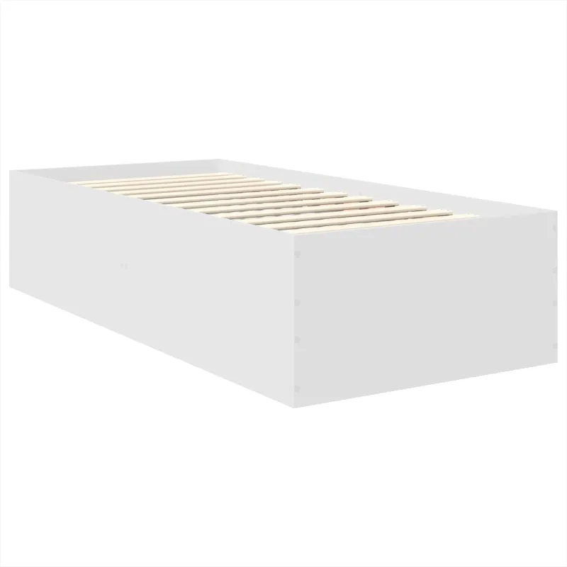 Lovos rėmas su galvūgalio Balta 75 x 190 cm Apdirbta mediena
