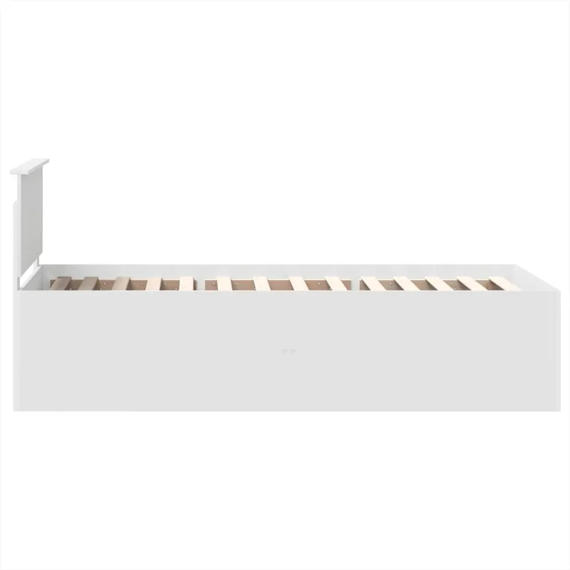 Lovos rėmas su galvūgalio Balta 75 x 190 cm Apdirbta mediena