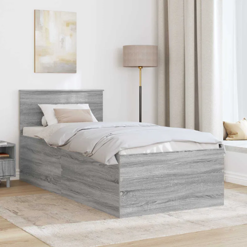 Lovos rėmas Pilkas Sonoma 75 x 190 cm Apdirbta mediena