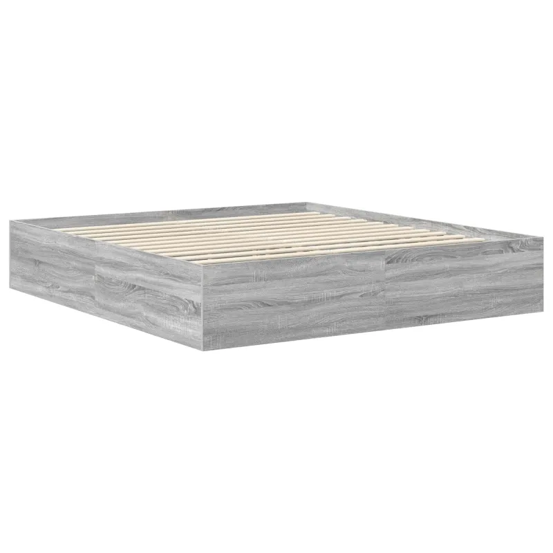 Lovos rėmas Pilkas Sonoma 200 x 200 cm Apdirbta mediena