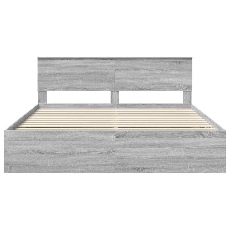 Lovos rėmas Pilkas Sonoma 200 x 200 cm Apdirbta mediena