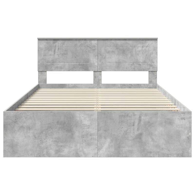 Lovos rėmas Betono pilka 150 x 200 cm Apdirbta mediena