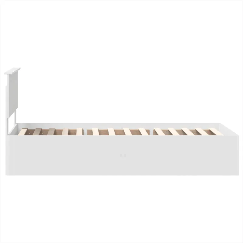 Lovos rėmas su galvūgalio Balta 75 x 190 cm Apdirbta mediena