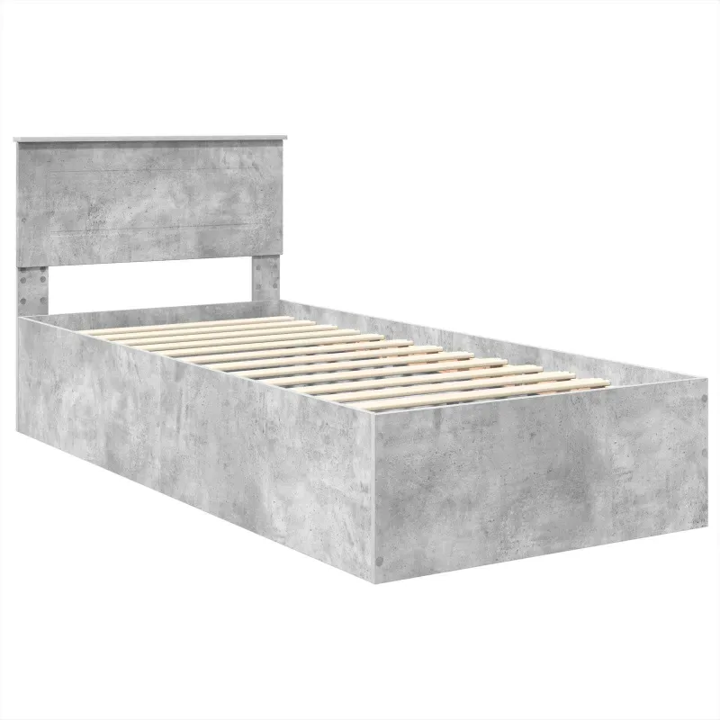 Lovos rėmas Betono pilka 75 x 190 cm Apdirbta mediena