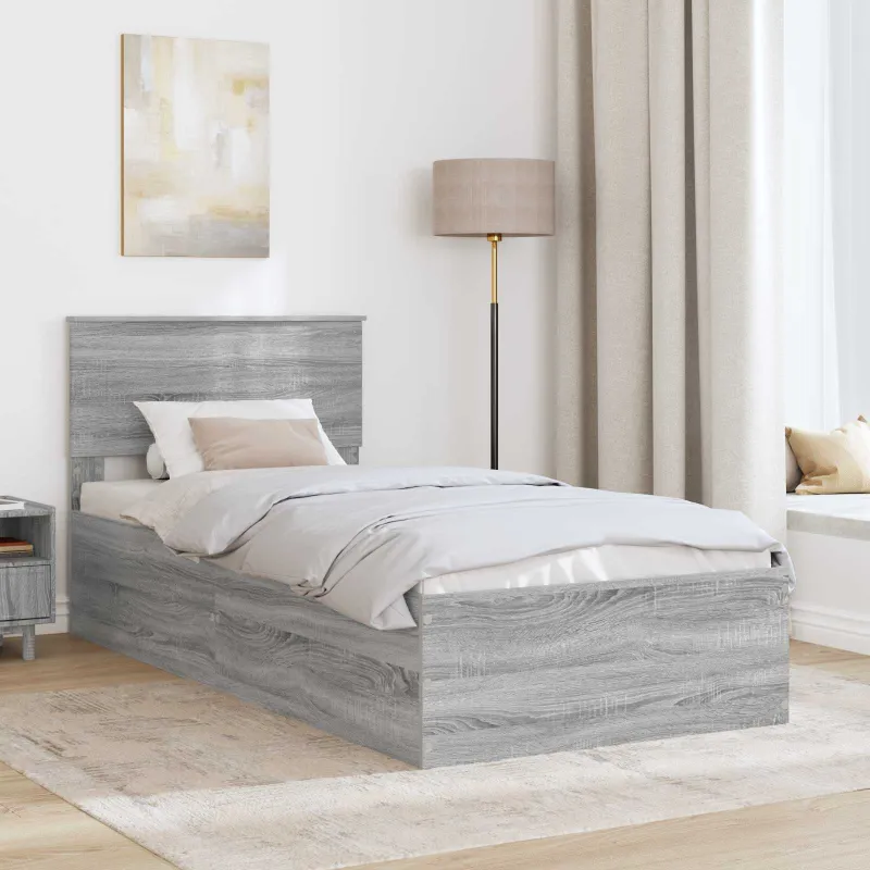 Lovos rėmas Pilkas Sonoma 75 x 190 cm Apdirbta mediena