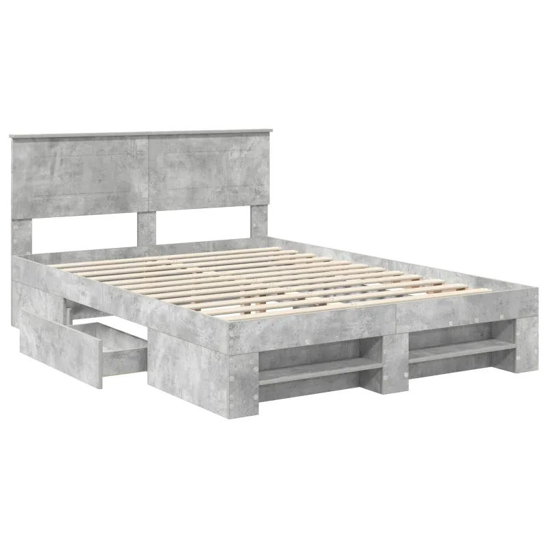 Lovos rėmas Betono pilka 150 x 200 cm Apdirbta mediena