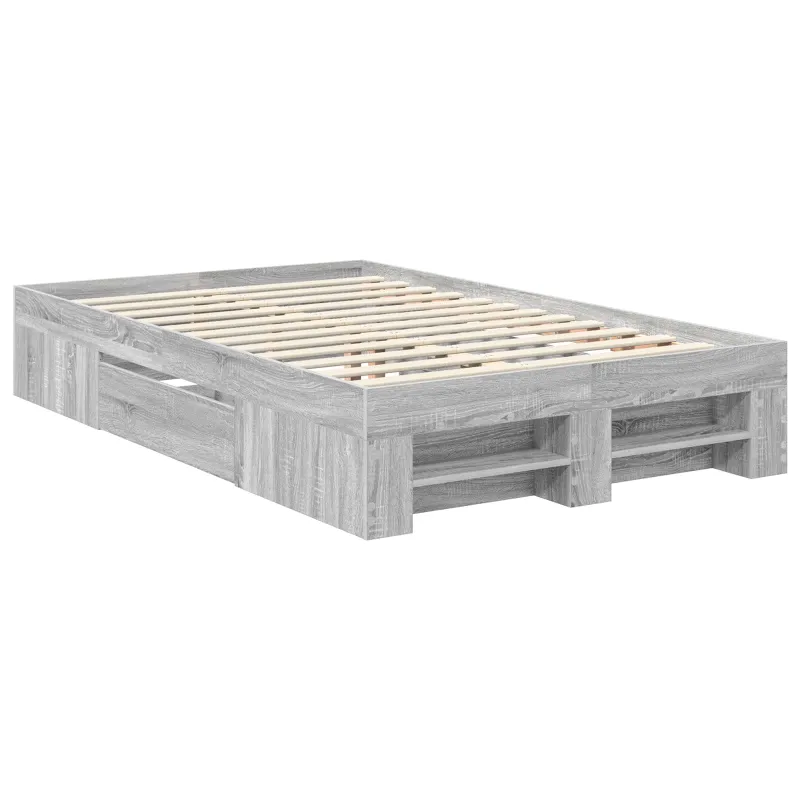 Lovos rėmas Pilkas Sonoma 137 x 203 cm Apdirbta mediena