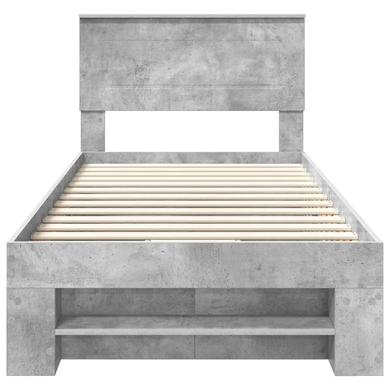 Lovos rėmas Betono pilka 100 x 200 m Apdirbta mediena