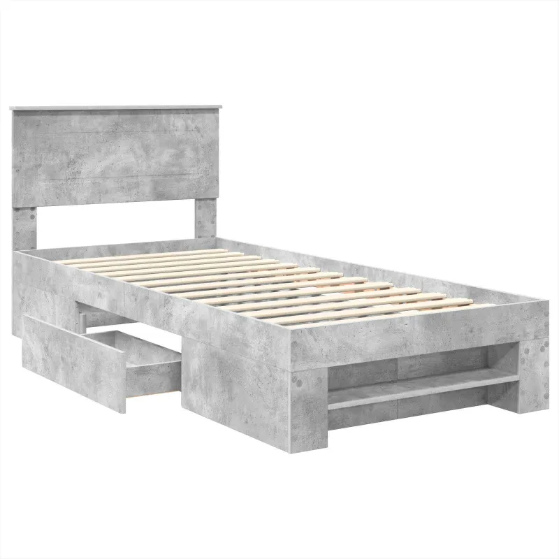 Lovos rėmas Betono pilka 80 x 200 cm Apdirbta mediena