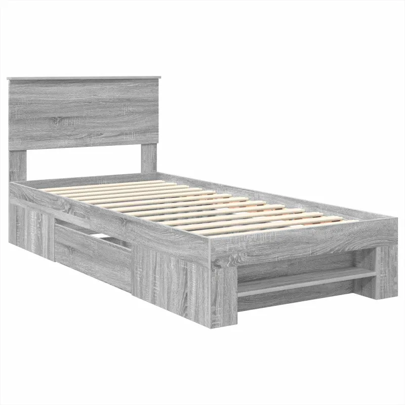 Lovos rėmas Pilkas Sonoma 80 x 200 cm Apdirbta mediena