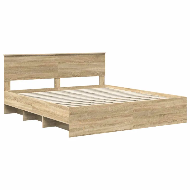 Lovos rėmas Sonoma ąžuolas 200 x 200 cm Apdirbta mediena