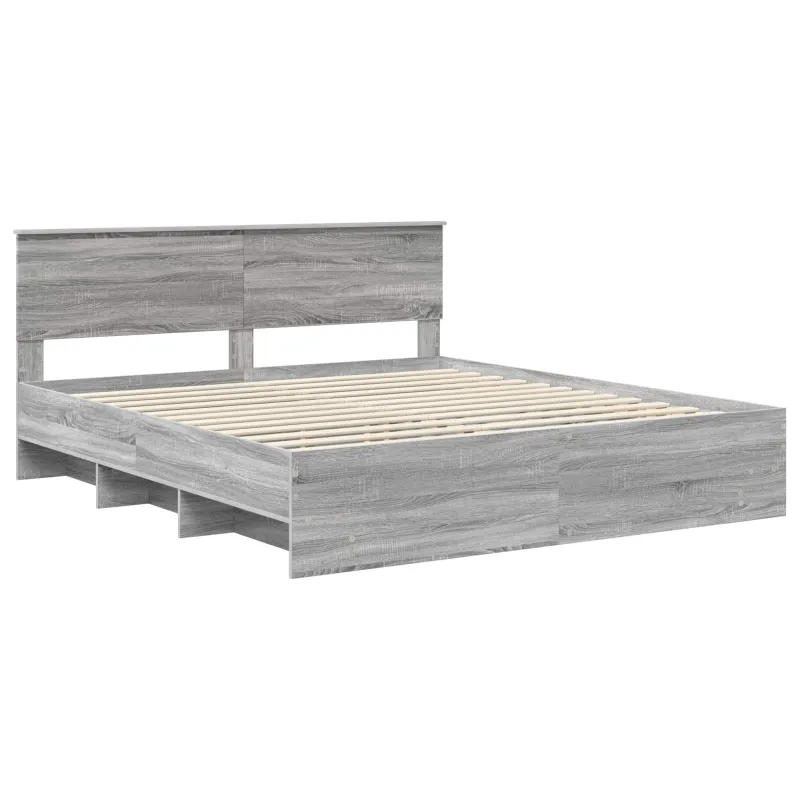 Lovos rėmas Pilkas Sonoma 200 x 200 cm Apdirbta mediena
