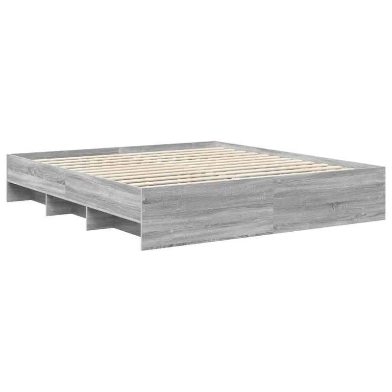 Lovos rėmas Pilkas Sonoma 200 x 200 cm Apdirbta mediena