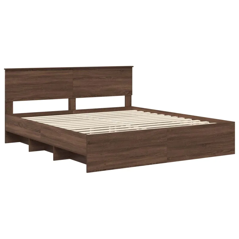 Lovos rėmas Rudas ąžuolas 200 x 200 cm Apdirbta mediena