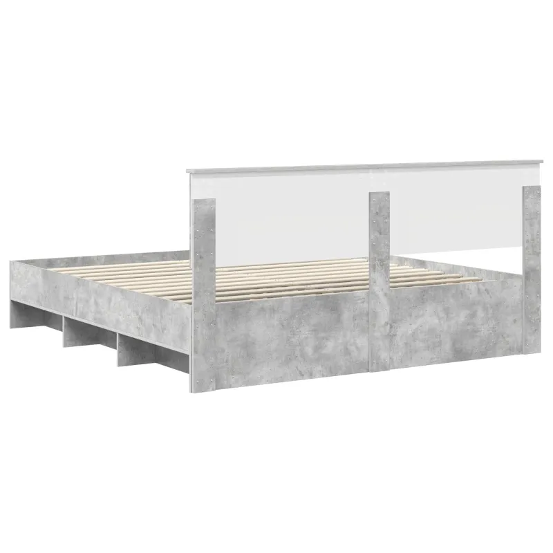 Lovos rėmas Betono pilka 180 x 200 cm Apdirbta mediena