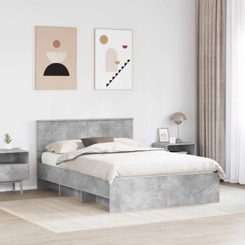 Lovos rėmas Betono pilka 140 x 200 cm Apdirbta mediena