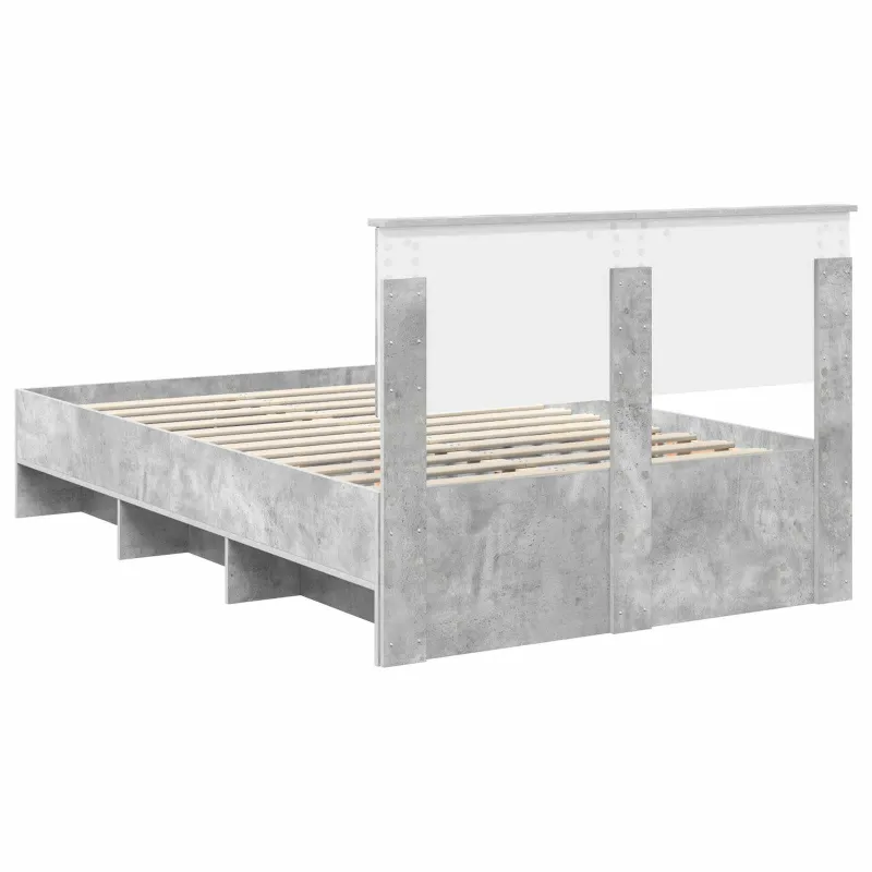 Lovos rėmas Betono pilka 137 x 203 cm Apdirbta mediena