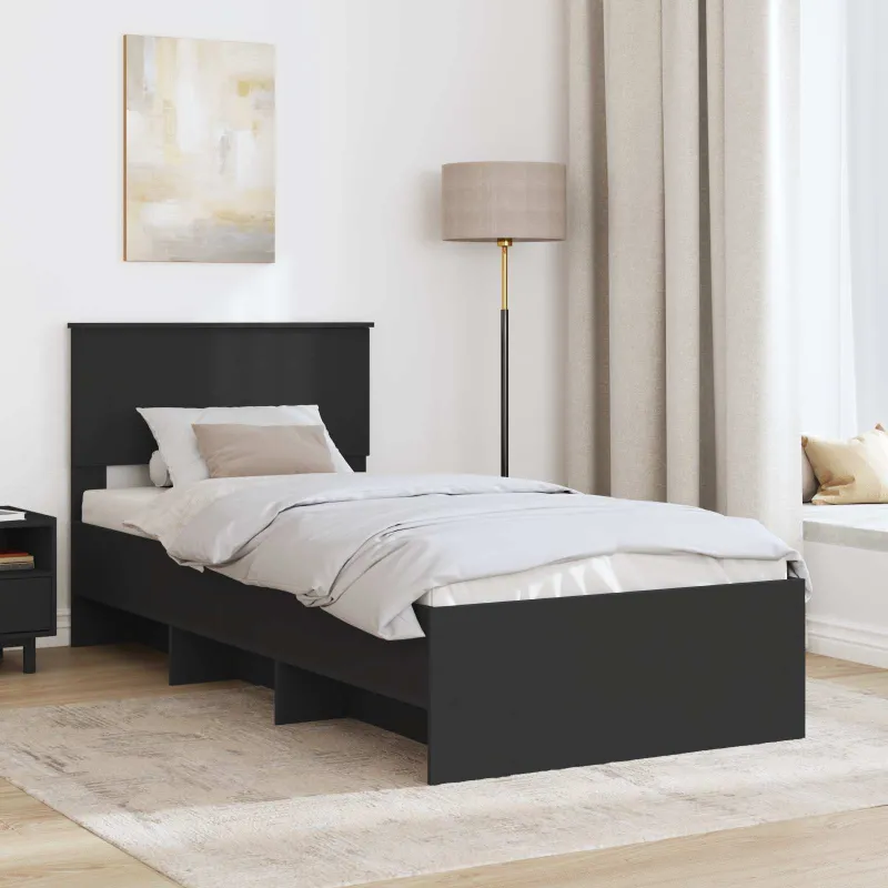 Lovos rėmas Juoda 120 x 123 cm Apdirbta mediena