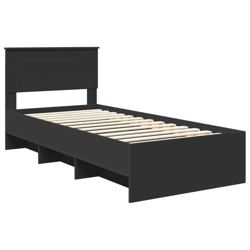 Lovos rėmas Juoda 120 x 123 cm Apdirbta mediena
