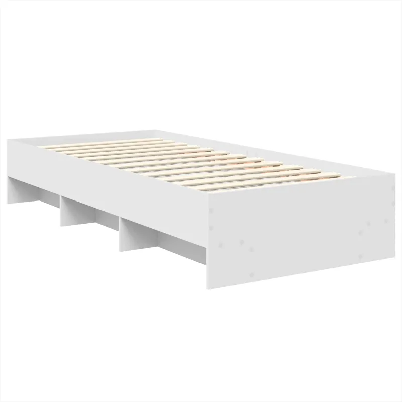 Lovos rėmas su galvūgalio Balta 80 x 200 cm Apdirbta mediena