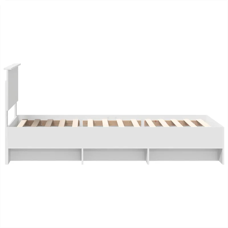 Lovos rėmas su galvūgalio Balta 80 x 200 cm Apdirbta mediena