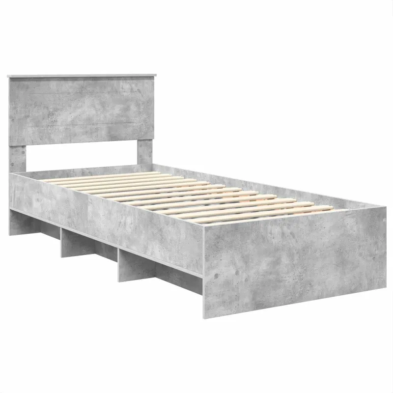 Lovos rėmas Betono pilka 80 x 200 cm Apdirbta mediena