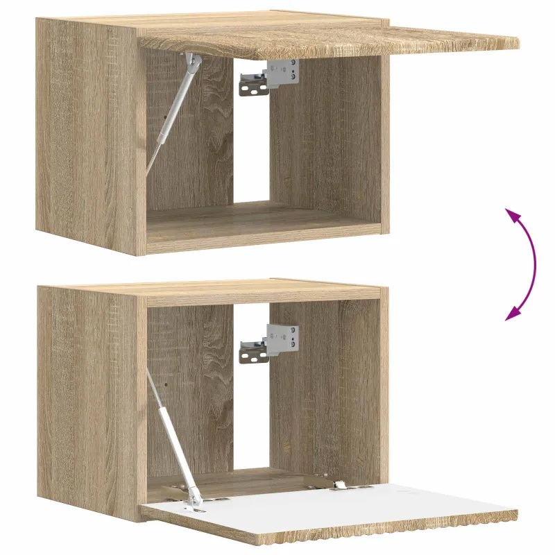 TV sieninio kabineto komplektas 4 pcs Sonoma ąžuolas