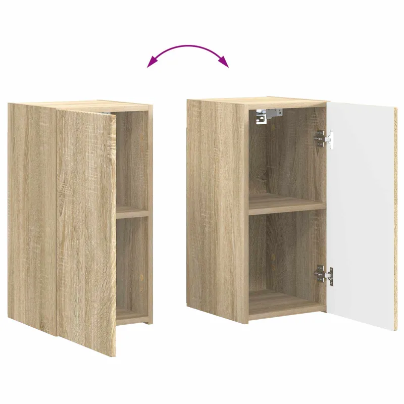 TV sieninio kabineto komplektas 4 pcs Sonoma ąžuolas