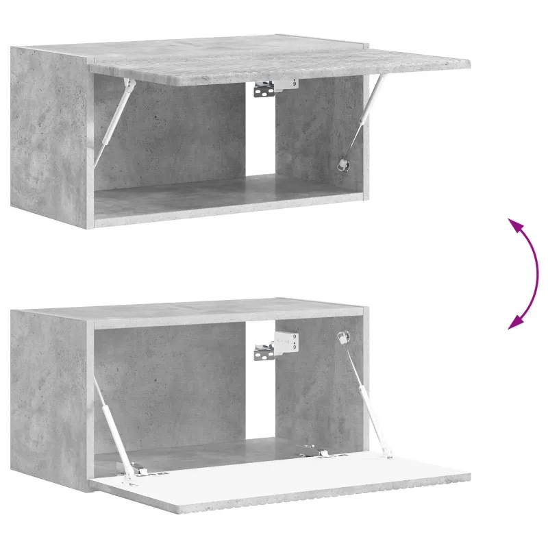 TV sieninio kabineto komplektas 4 pcs Betono pilka