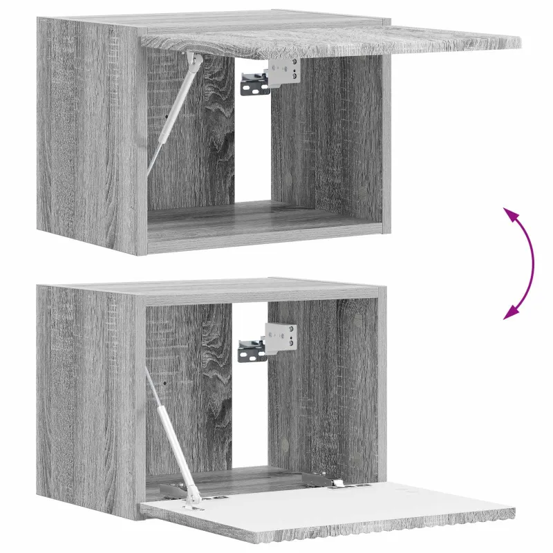 TV sieninio kabineto komplektas 4 pcs Pilkas Sonoma