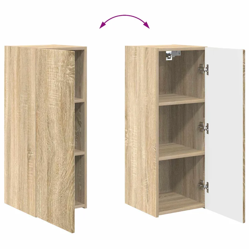 TV sieninio kabineto komplektas 4 pcs Sonoma ąžuolas