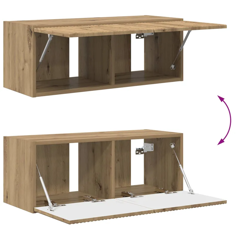 TV sieninio kabineto komplektas 4 pcs Amatininkų ąžuolas