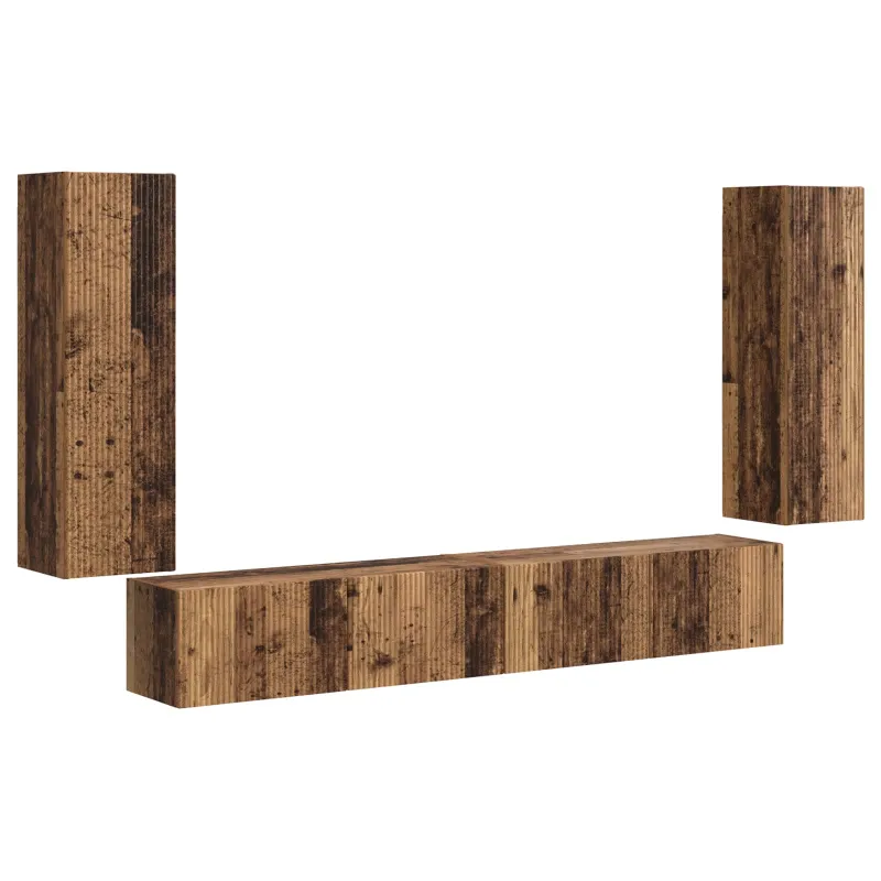TV sieninio kabineto komplektas 4 pcs 29,5 x 31 x 100 cm