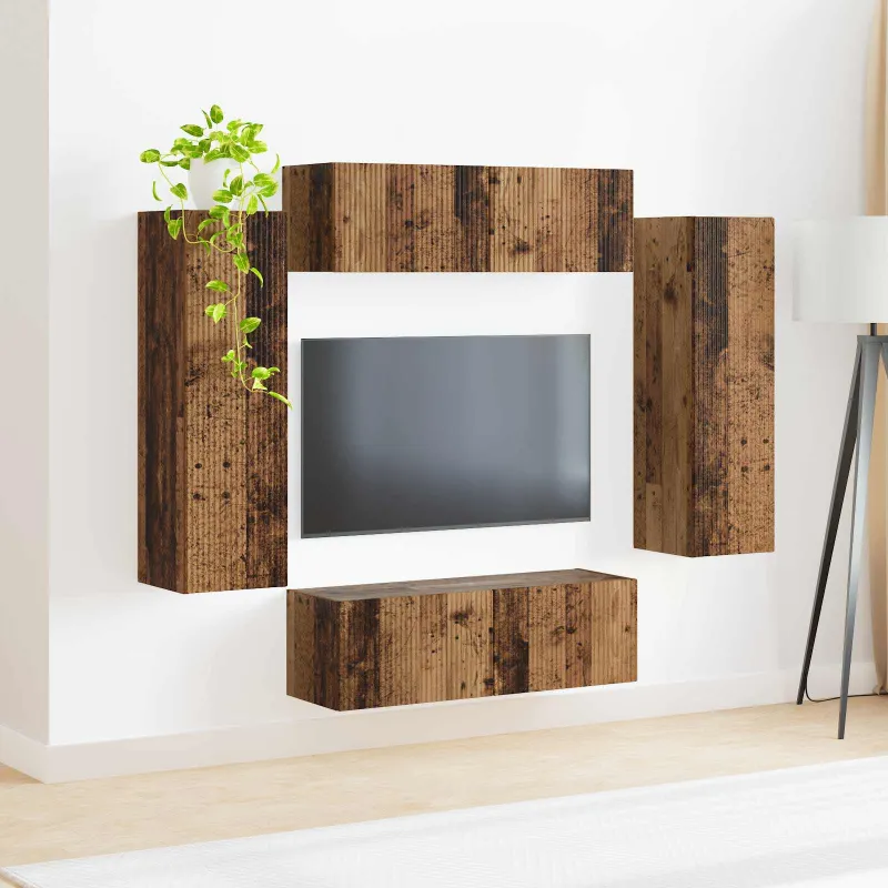 TV sieninio kabineto komplektas 4 pcs 29,5 x 31 x 100 cm