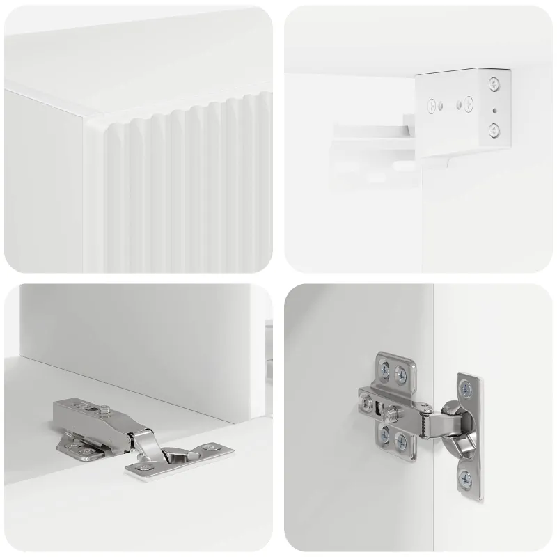TV sieninio kabineto komplektas 6 pcs Balta