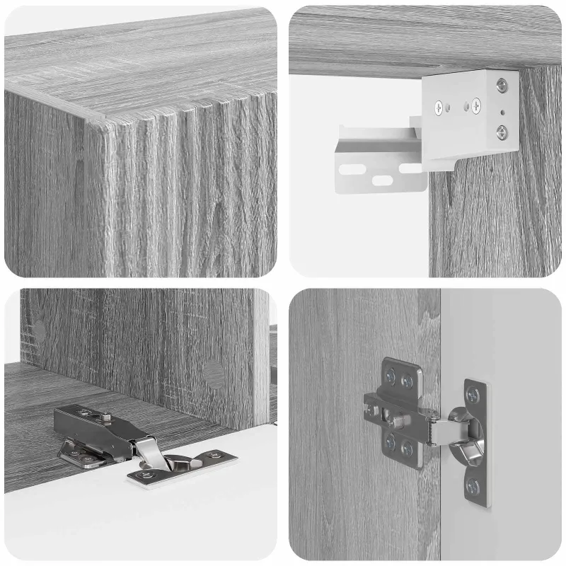TV sieninio kabineto komplektas 6 pcs Pilkas Sonoma