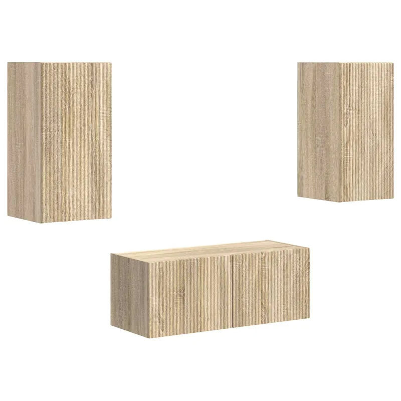 TV spintelių komplektas 2 pcs Sonoma ąžuolas Apdirbta mediena