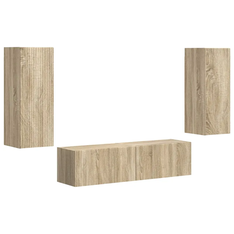 TV spintelių komplektas 2 pcs Sonoma ąžuolas Apdirbta mediena