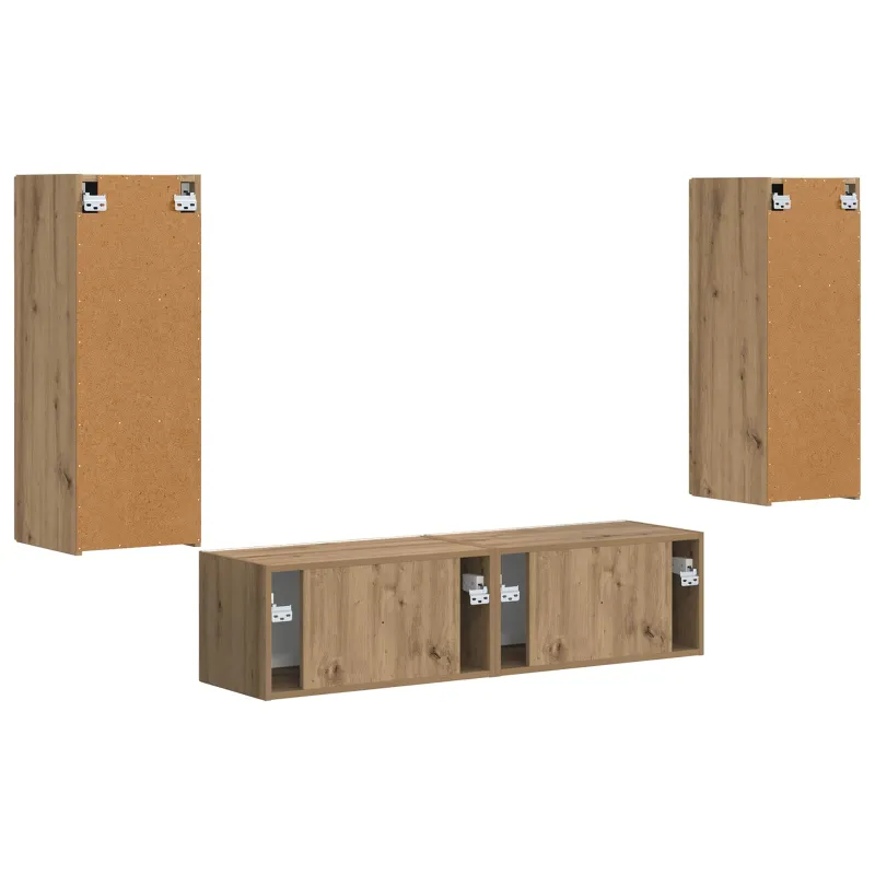 TV spintelių komplektas 2 pcs Amatininkų ąžuolas