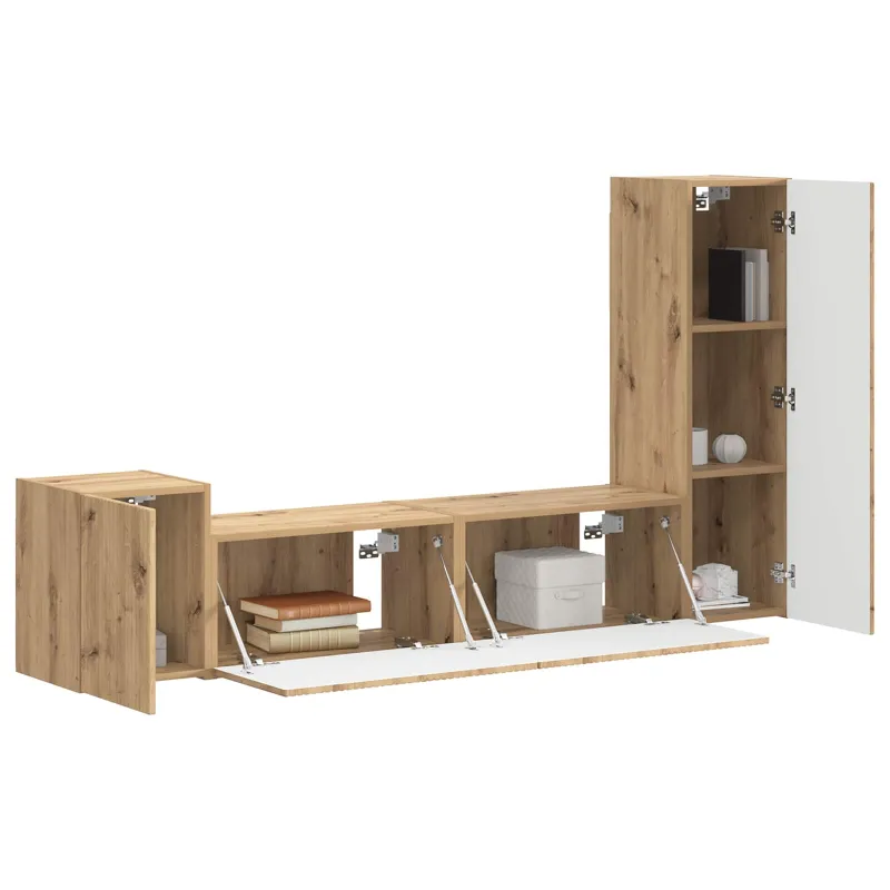TV spintelių komplektas 4 pcs Amatininkų ąžuolas