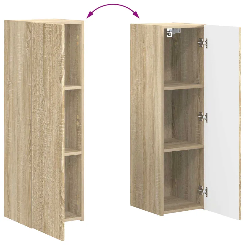 TV spintelių komplektas 4 pcs Sonoma ąžuolas Apdirbta mediena